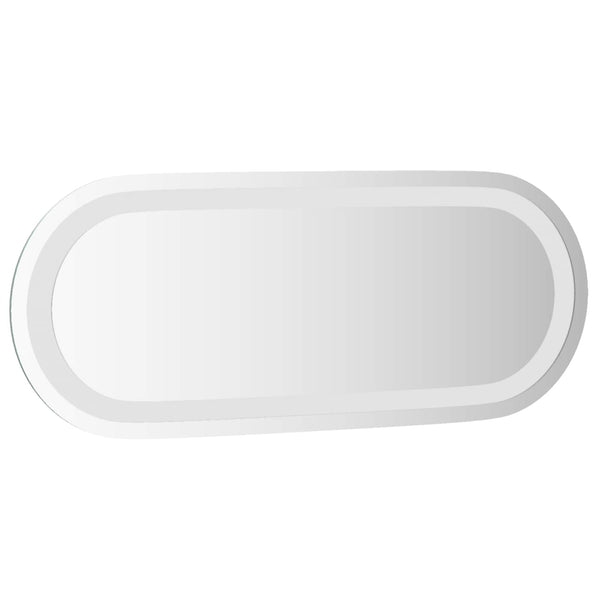 LED kylpyhuonemirror Läpinäkyvä 50 x 20 cm karkaistu lasi