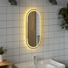 LED kylpyhuonemirror Läpinäkyvä 80 x 35 cm karkaistu lasi