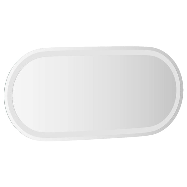 LED kylpyhuonemirror Läpinäkyvä 80 x 35 cm karkaistu lasi