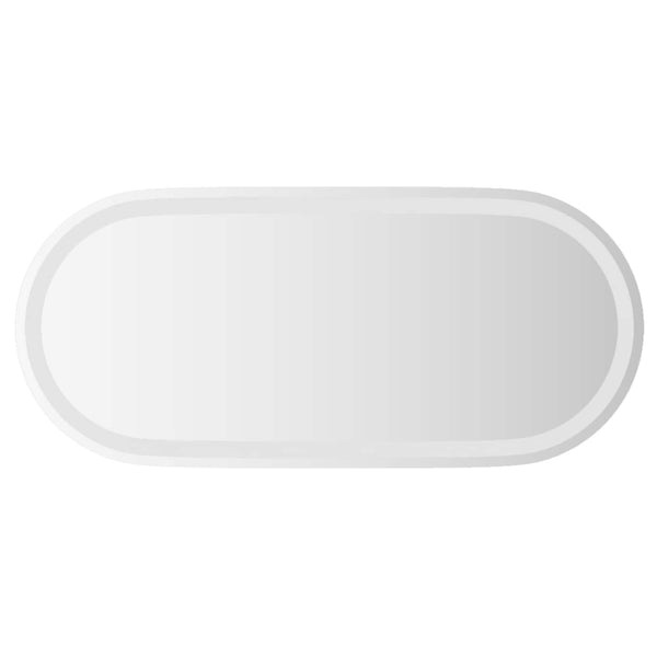 LED kylpyhuonemirror Läpinäkyvä 80 x 35 cm karkaistu lasi