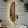 LED kylpyhuonemirror Läpinäkyvä 100 x 45 cm karkaistu lasi