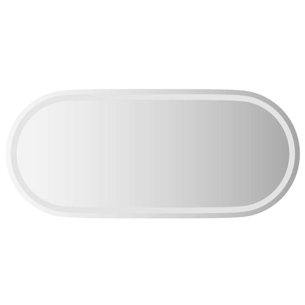 LED kylpyhuonemirror Läpinäkyvä 100 x 45 cm karkaistu lasi
