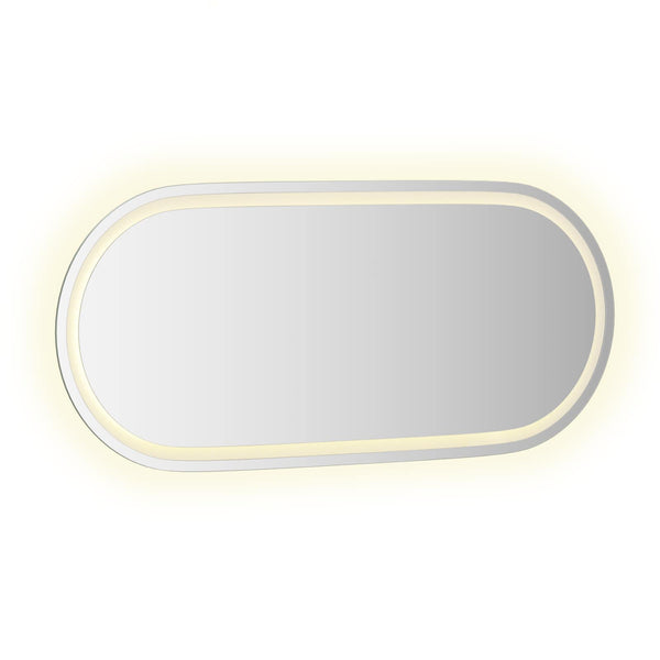 LED kylpyhuonemirror Läpinäkyvä 100 x 45 cm karkaistu lasi