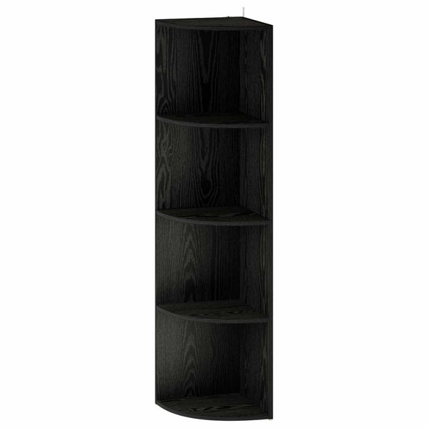Kulmahylly 4 tasoa 31,5 x 31 x 130 cm Tekninen puu Musta tammi