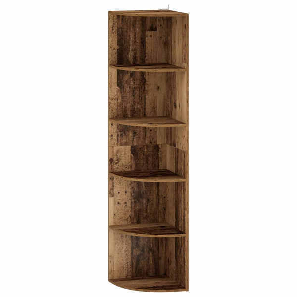 Kulmahylly 5 tasoa 41,5 x 41,5 x 178 cm Tekninen puu Vanha puu