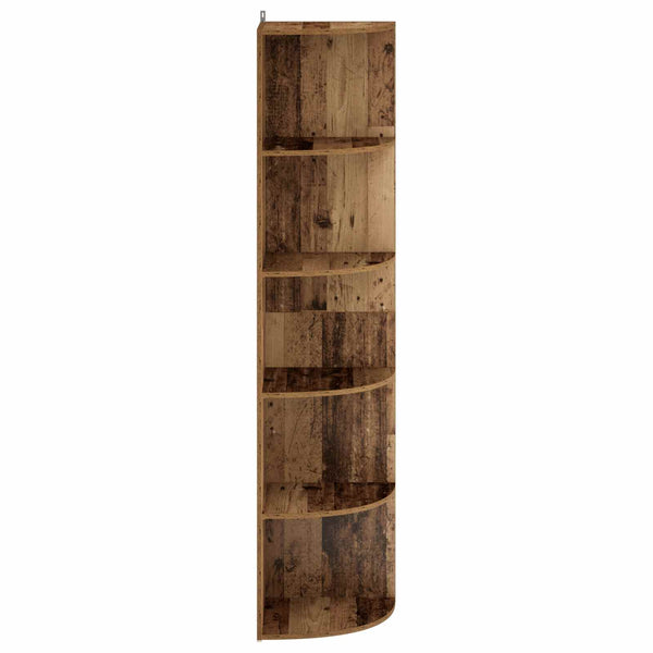 Kulmahylly 5 tasoa 41,5 x 41,5 x 178 cm Tekninen puu Vanha puu