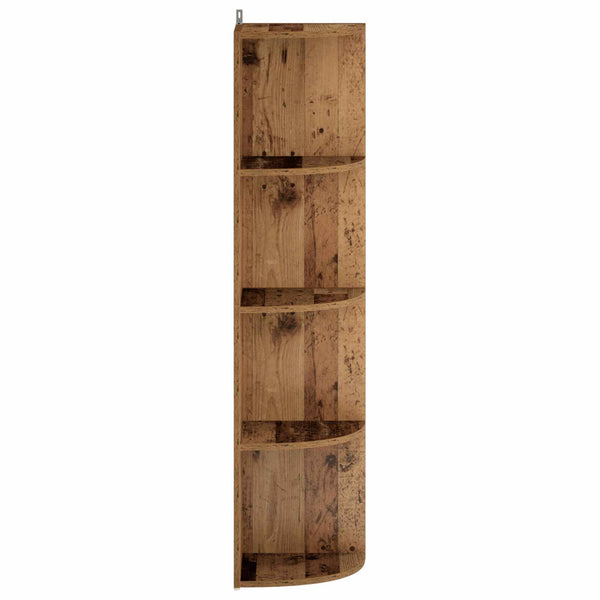 Kulmahylly 4 tasoa 41,5 x 41,5 x 143 cm Tekninen puu Vanha puu