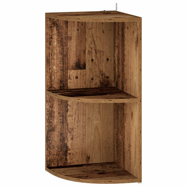 Kulmahylly 2 tasoa 41,5 x 41,5 x 72 cm Tekninen puu Vanha puu