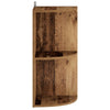 Kulmahylly 2 tasoa 41,5 x 41,5 x 72 cm Tekninen puu Vanha puu