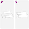 2-askelmaiset puutarhaportaat 80,5 x 56,5 x 34 cm Teräs Musta