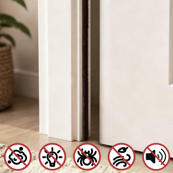 Itseliimautuva oven harjatiiviste 5 m PP Ruskea