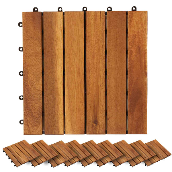 Laudat 30 kpl Ruskea 30 x 30 cm Akasiapuu