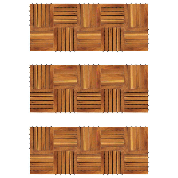 Laudat 30 kpl Ruskea 30 x 30 cm Akasiapuu