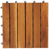 Laudat 30 kpl Ruskea 30 x 30 cm Akasiapuu