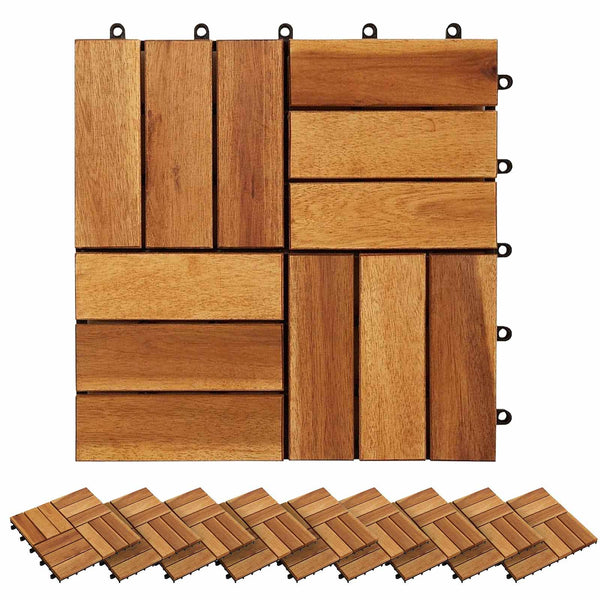 Laudat 20 kpl Ruskea 30 x 30 cm Akasiapuu