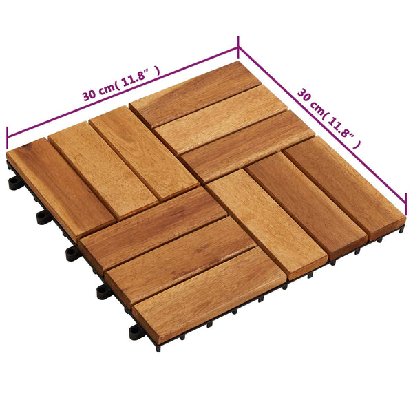 Laudat 30 kpl Ruskea 30 x 30 cm Akasiapuu