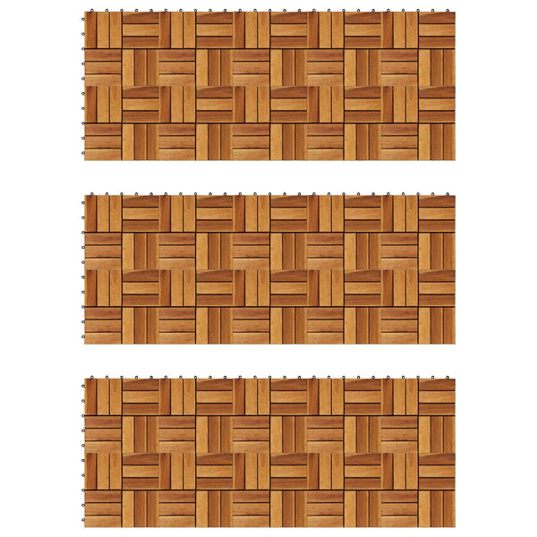 Laudat 30 kpl Ruskea 30 x 30 cm Akasiapuu