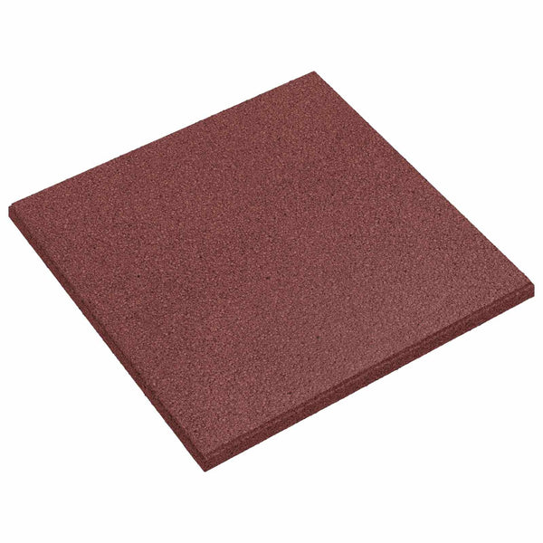 Pudotussuojauslaatat 12 kpl Punainen 50 x 50 cm Kumi