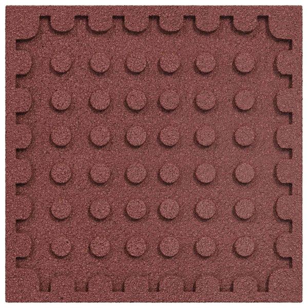 Pudotussuojauslaatat 12 kpl Punainen 50 x 50 cm Kumi