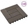 Laudat 22 kpl Tumma ruskea 30 x 30 cm WPC