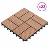 Laudat 22 kpl Ruskea 30 x 30 cm WPC