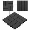 Laudat 22 kpl Musta 30 x 30 cm WPC