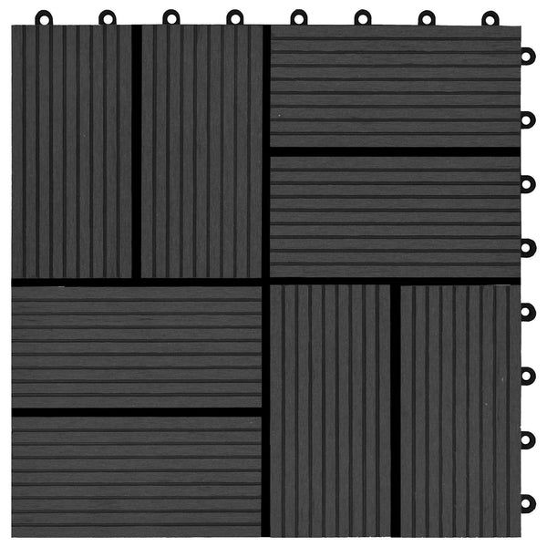 Laudat 22 kpl Musta 30 x 30 cm WPC