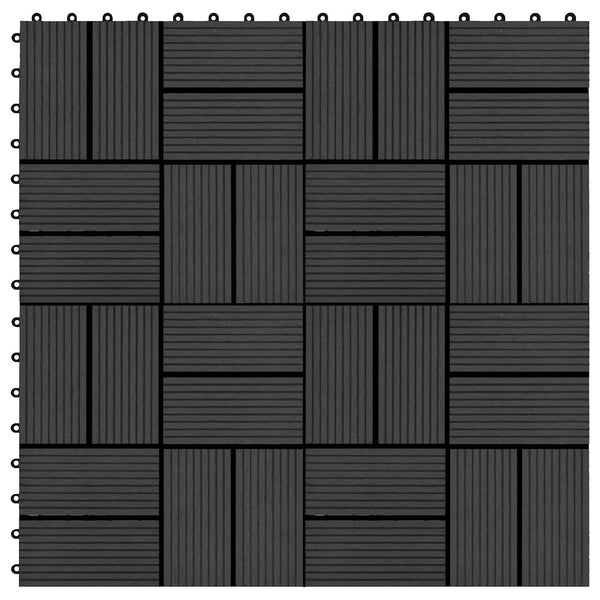 Laudat 22 kpl Musta 30 x 30 cm WPC