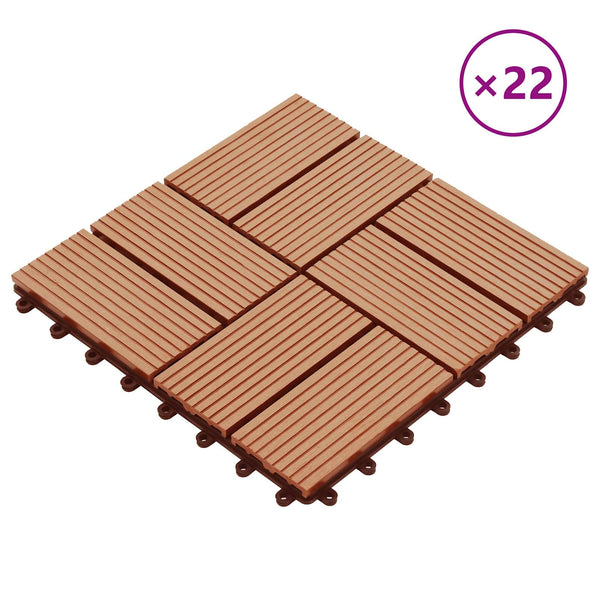 Laudat 22 kpl Tiikki 30 x 30 cm WPC
