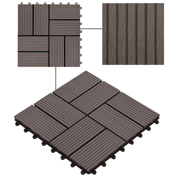 Laudat 22 kpl Tumma ruskea 30 x 30 cm WPC
