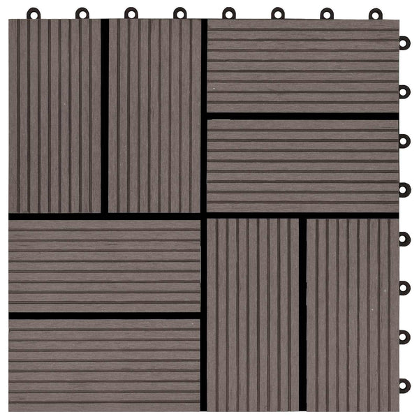 Laudat 22 kpl Tumma ruskea 30 x 30 cm WPC
