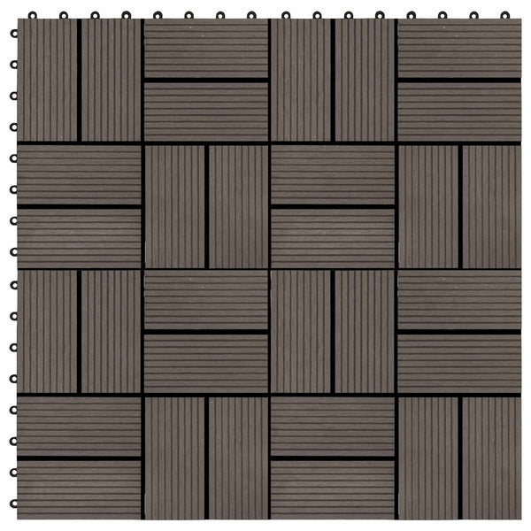 Laudat 22 kpl Tumma ruskea 30 x 30 cm WPC