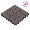 Laudat 22 kpl Tumma ruskea 30 x 30 cm WPC