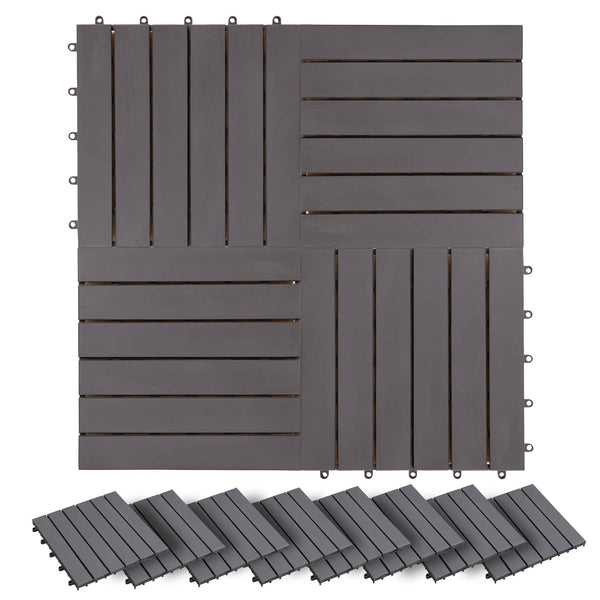Laudat 20 kpl Harmaa 30 x 30 cm Akasiapuu