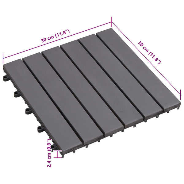 Laudat 20 kpl Harmaa 30 x 30 cm Akasiapuu