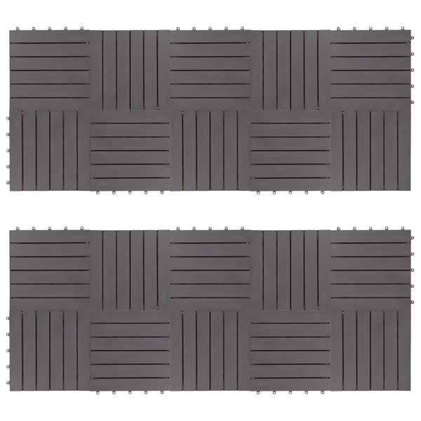 Laudat 20 kpl Harmaa 30 x 30 cm Akasiapuu