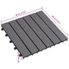Laudat 30 kpl Harmaa 30 x 30 cm Akasiapuu