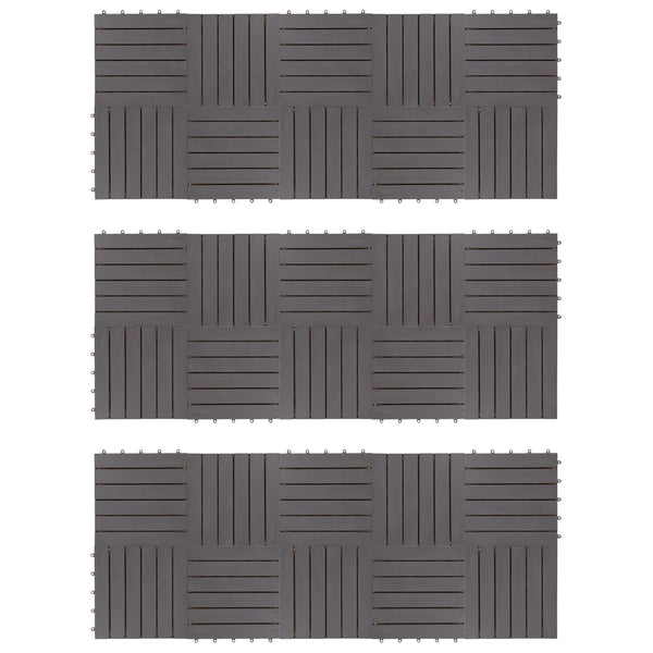 Laudat 30 kpl Harmaa 30 x 30 cm Akasiapuu
