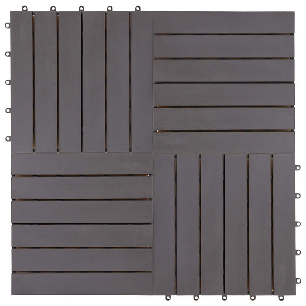 Laudat 30 kpl Harmaa 30 x 30 cm Akasiapuu
