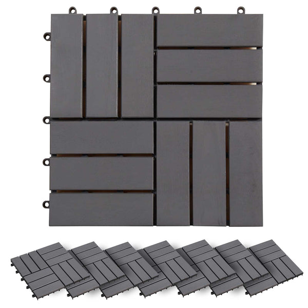 Laudat 20 kpl Harmaa 30 x 30 cm Akasiapuu