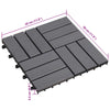Laudat 30 kpl Harmaa 30 x 30 cm Akasiapuu