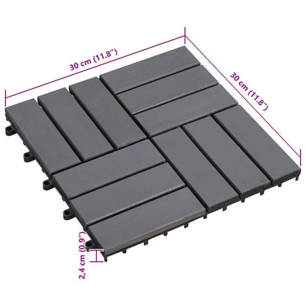 Laudat 30 kpl Harmaa 30 x 30 cm Akasiapuu