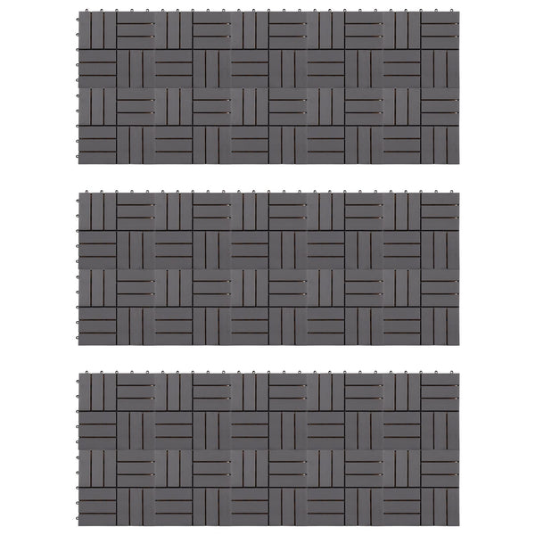 Laudat 30 kpl Harmaa 30 x 30 cm Akasiapuu