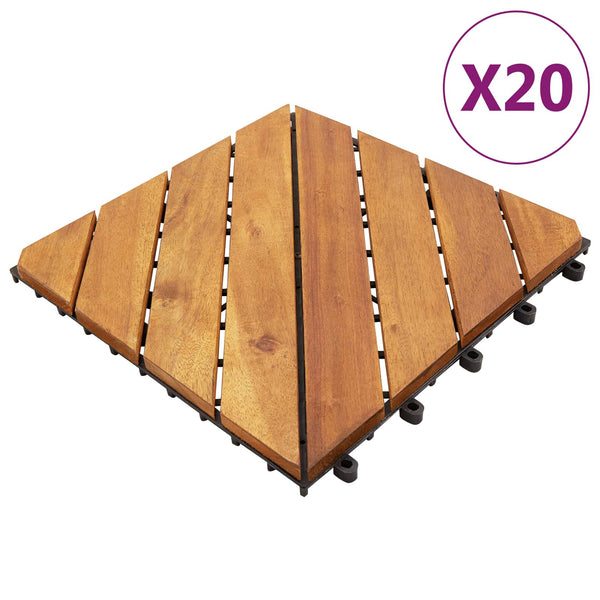 Laudat 20 kpl Ruskea 30 x 30 cm Akasiapuu