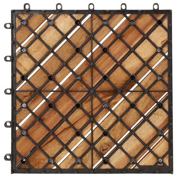 Laudat 30 kpl Ruskea 30 x 30 cm Akasiapuu