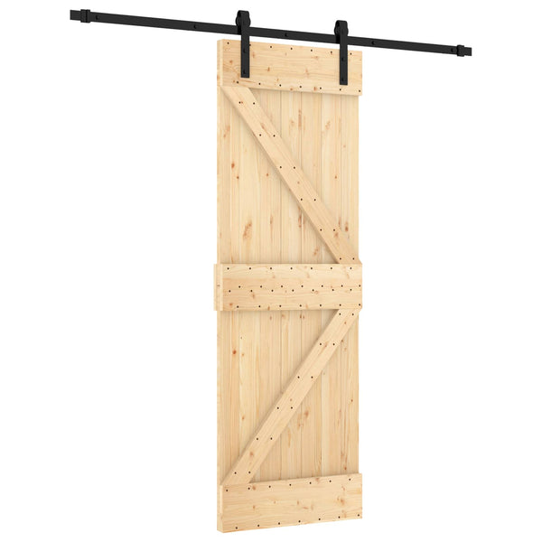 Liukuovi 70 x 210 cm Massiivinen mänty (käsittelemätön)