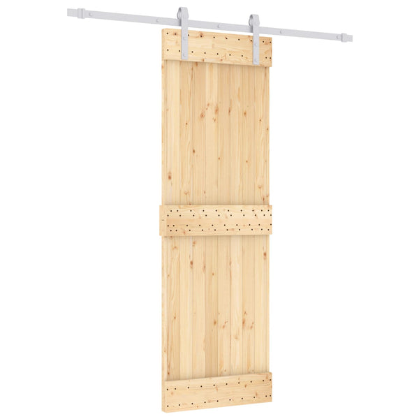 Liukuovi 70 x 210 cm Massiivinen mänty (käsittelemätön)