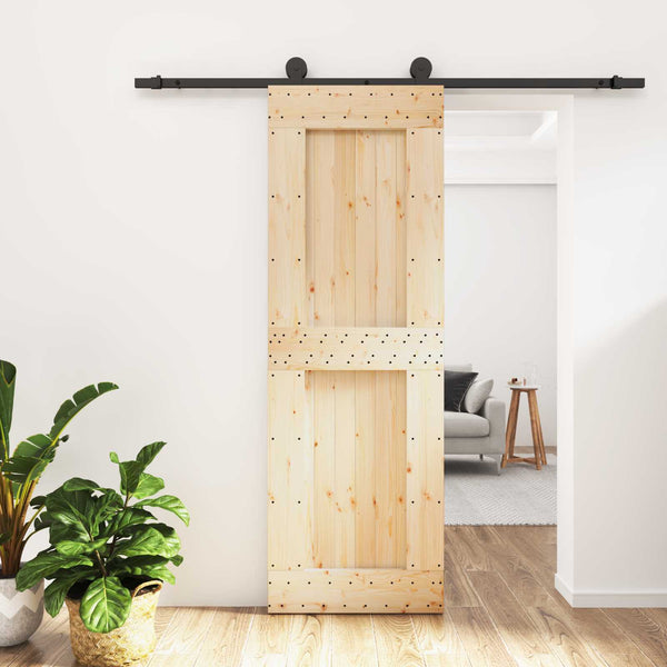 Liukuovi 70 x 210 cm Massiivinen mänty (käsittelemätön)