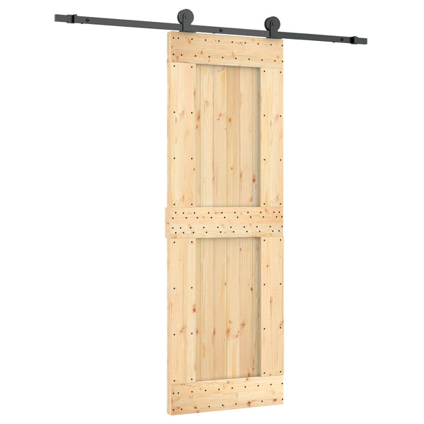Liukuovi 70 x 210 cm Massiivinen mänty (käsittelemätön)