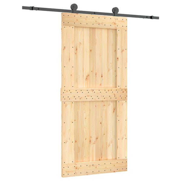 Liukuovi 95 x 210 cm Massiivinen mänty (käsittelemätön)